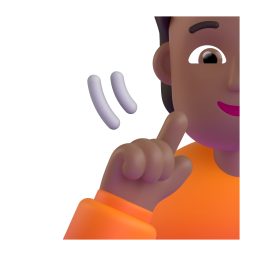 Deaf Person: medium-dark skin tone