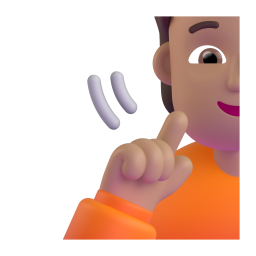 Deaf Person: medium skin tone