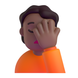Face Palm: medium-dark skin tone