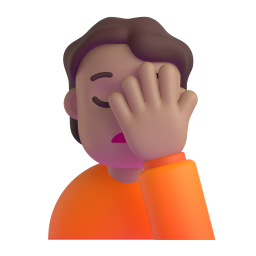 Face Palm: medium skin tone