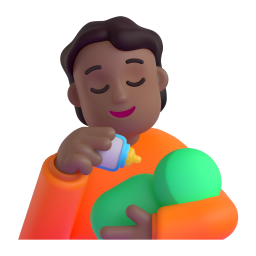 Person Feeding Baby: medium-dark skin tone