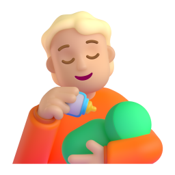 Person Feeding Baby: medium-light skin tone
