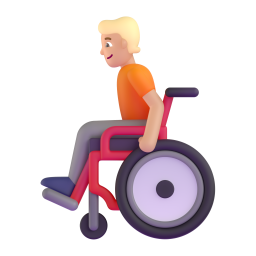 Person In Manual Wheelchair: medium-light skin tone