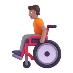 Person In Manual Wheelchair: medium skin tone
