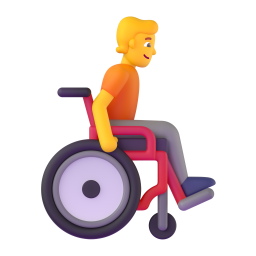 PERSON IN MANUAL WHEELCHAIR FACING RIGHT 3D Emoji - High Quality 3D Rendered Emoji PERSON IN MANUAL WHEELCHAIR FACING RIGHT 3D Emoji - High Quality 3D Rendered Emoji