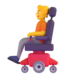 PERSON IN MOTORIZED WHEELCHAIR 3D Emoji - High Quality 3D Rendered Emoji PERSON IN MOTORIZED WHEELCHAIR 3D Emoji - High Quality 3D Rendered Emoji
