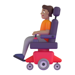 Person In Motorized Wheelchair: medium skin tone