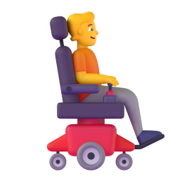PERSON IN MOTORIZED WHEELCHAIR FACING RIGHT 3D Emoji - High Quality 3D Rendered Emoji PERSON IN MOTORIZED WHEELCHAIR FACING RIGHT 3D Emoji - High Quality 3D Rendered Emoji