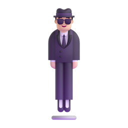 Person In Suit Levitating: light skin tone