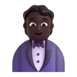 Man In Tuxedo: dark skin tone