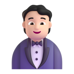 Man In Tuxedo: light skin tone