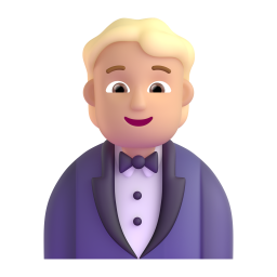 Man In Tuxedo: medium-light skin tone