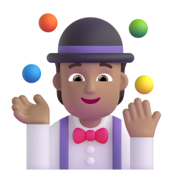 Juggling: medium skin tone