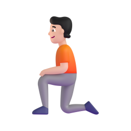 Kneeling Person: light skin tone