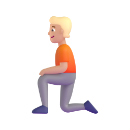 Kneeling Person: medium-light skin tone
