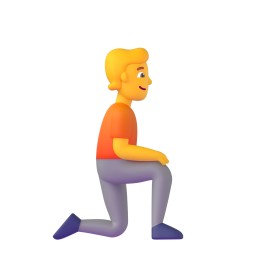 PERSON KNEELING FACING RIGHT 3D Emoji - High Quality 3D Rendered Emoji PERSON KNEELING FACING RIGHT 3D Emoji - High Quality 3D Rendered Emoji