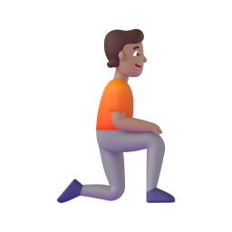 Person Kneeling Facing Right: medium skin tone