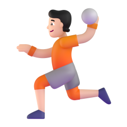 Handball: light skin tone