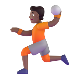 Handball: medium-dark skin tone