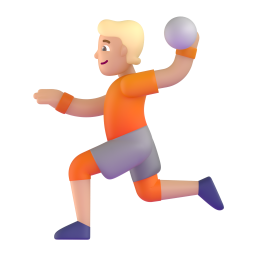 Handball: medium-light skin tone
