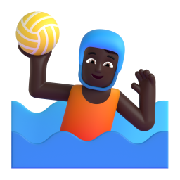 Water Polo: dark skin tone