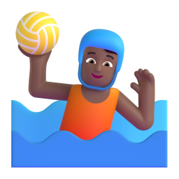 Water Polo: medium-dark skin tone