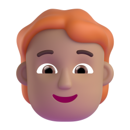 Person: Red Hair: medium skin tone