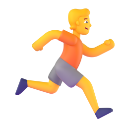 PERSON RUNNING FACING RIGHT 3D Emoji - High Quality 3D Rendered Emoji PERSON RUNNING FACING RIGHT 3D Emoji - High Quality 3D Rendered Emoji