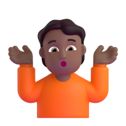 Shrug: medium-dark skin tone