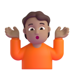 Shrug: medium skin tone