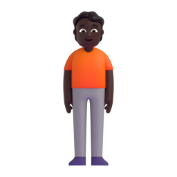 Standing Person: dark skin tone