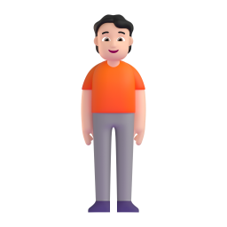 Standing Person: light skin tone