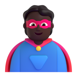 Superhero: dark skin tone