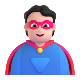 Superhero: light skin tone