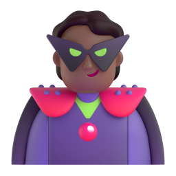 Supervillain: medium-dark skin tone