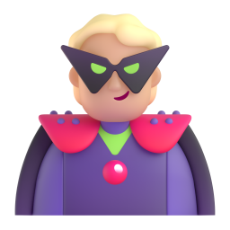 Supervillain: medium-light skin tone