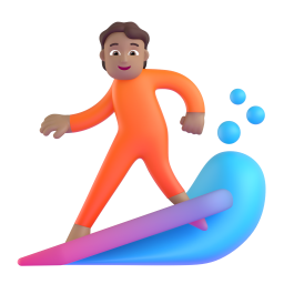 冲浪: 中等肤色