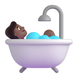 Bath: medium-dark skin tone