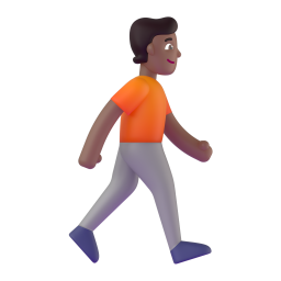 Person Walking Facing Right: medium-dark skin tone