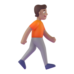Person Walking Facing Right: medium skin tone