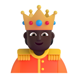 Person With Crown: dark skin tone