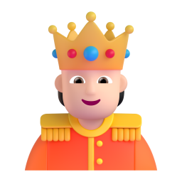Person With Crown: light skin tone