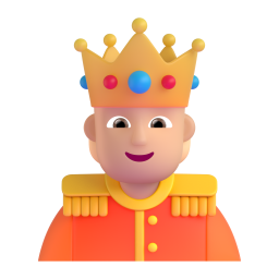 Person With Crown: medium-light skin tone