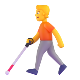 PERSON WITH WHITE CANE 3D Emoji - High Quality 3D Rendered Emoji PERSON WITH WHITE CANE 3D Emoji - High Quality 3D Rendered Emoji