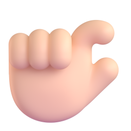 Pinching Hand: light skin tone