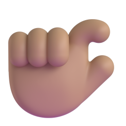 Pinching Hand: medium skin tone