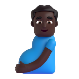 Pregnant Man: dark skin tone
