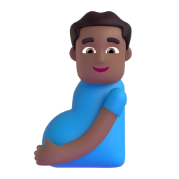 Pregnant Man: medium-dark skin tone