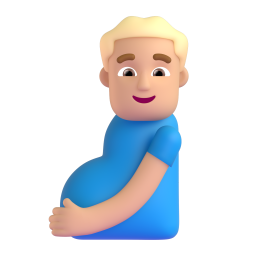 Pregnant Man: medium-light skin tone