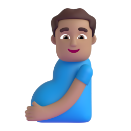 Pregnant Man: medium skin tone